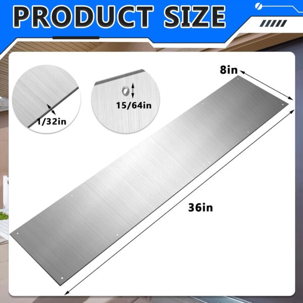 Stainless steel door kick plate（8X36） - Image 2