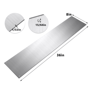 Stainless steel door kick plate（8X36）