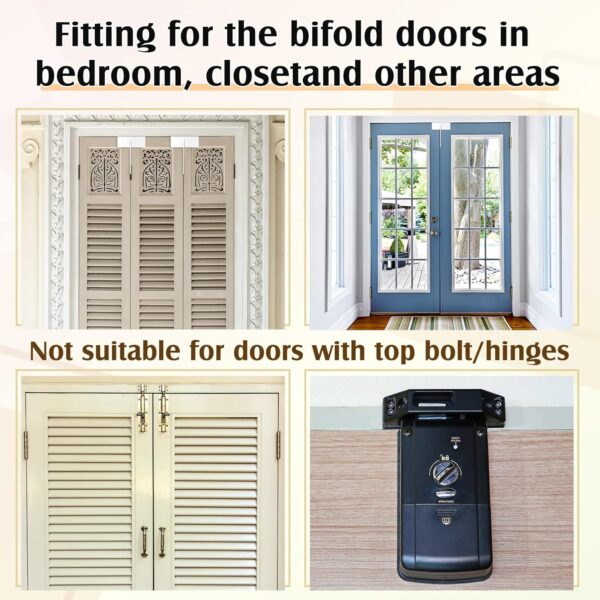 Double-door wardrobe double-fold door lock - Image 4