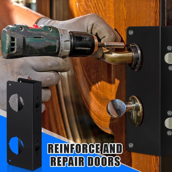 Stainless steel lock and door reinforcement plate - Image 4