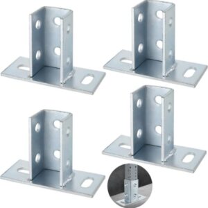 Slotted pillar channel column bracket
